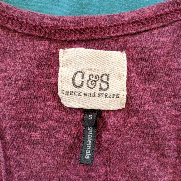 check and stripe fuschia racerback tank - Picture 2 of 2